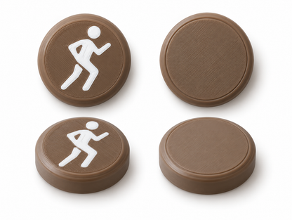 Running Bib Magnets – Brown – Set of 8