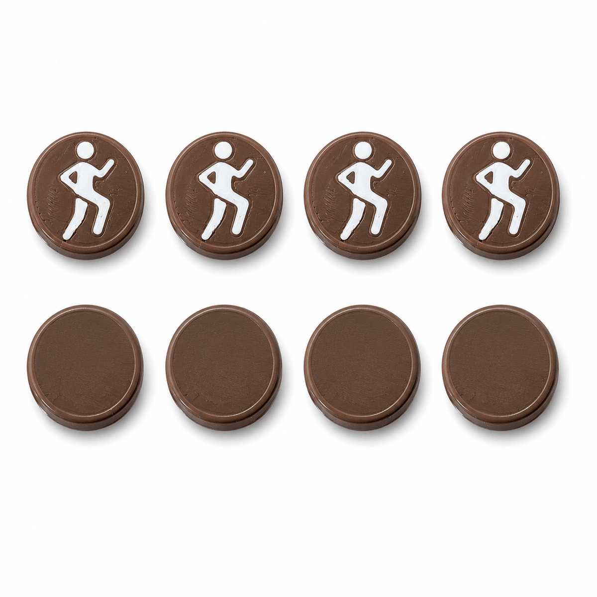 Startnummer Magneten Hardlopen – Bruin – Set van 8 - Magnetenspecialist Import & Export B.V.
