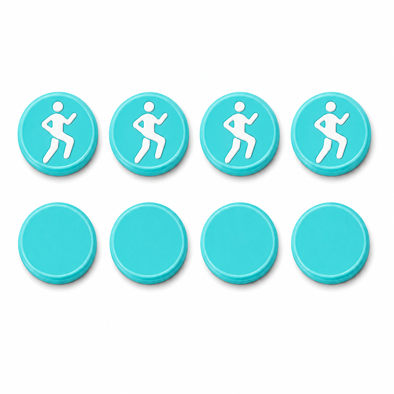 Startnummer Magneten Hardlopen – Turquoise – Set van 8 - Magnetenspecialist Import & Export B.V.