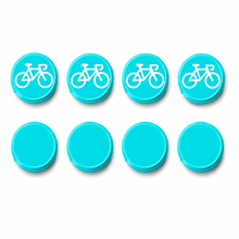 Startnummer Magneten Wielersport – Turquoise – Set van 8 - Magnetenspecialist Import & Export B.V.