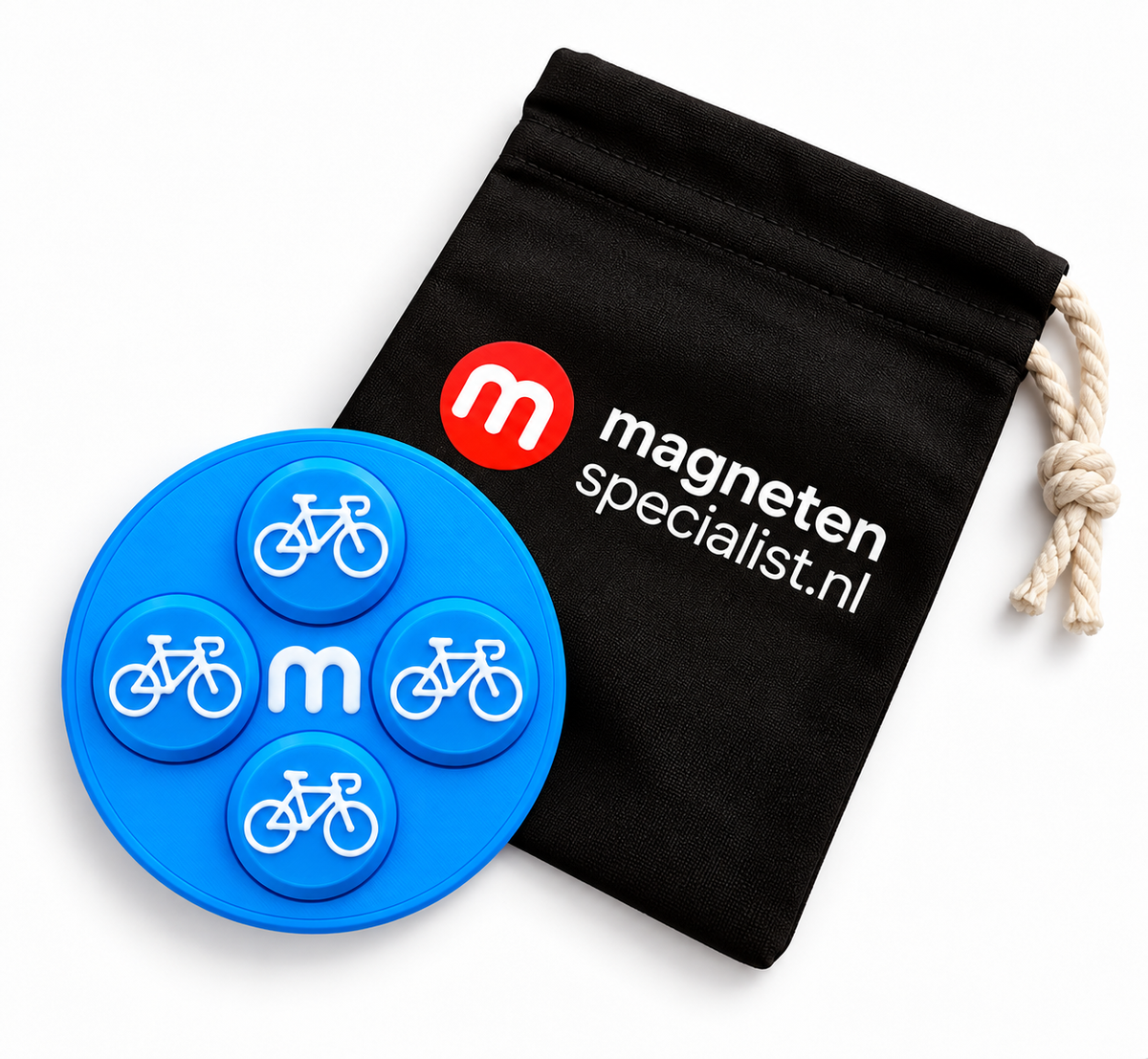 Cycling Race Number Magnets – Light Blue – Set of 8