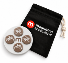 Startnummer Magneten Wielersport – Bruin – Set van 8