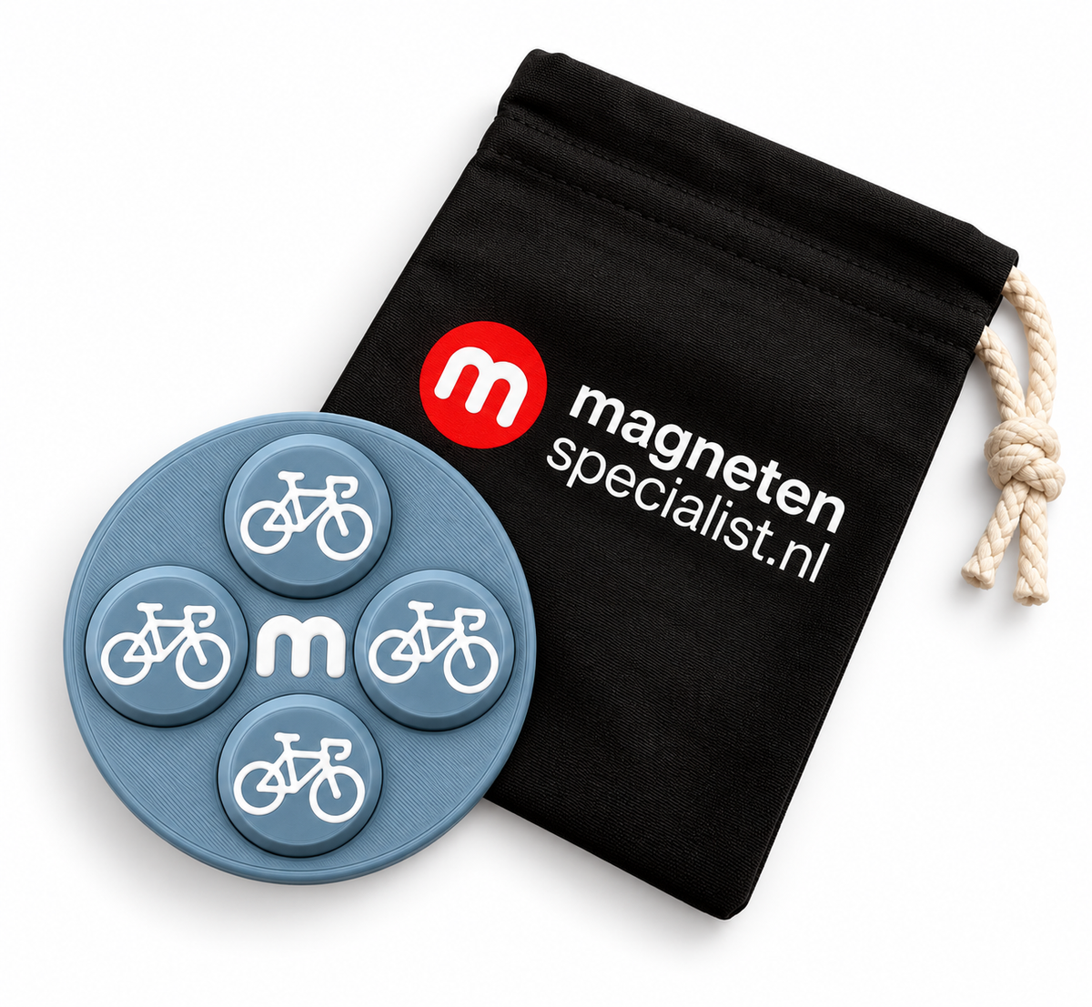 Cycling Race Number Magnets – Steel Grey – Set of 8