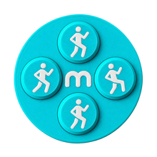 Startnummer Magneten Hardlopen – Turquoise – Set van 8