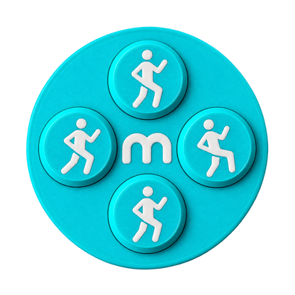Running Bib Magnets – Turquoise – Set of 8