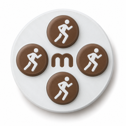 Running Bib Magnets – Brown – Set of 8