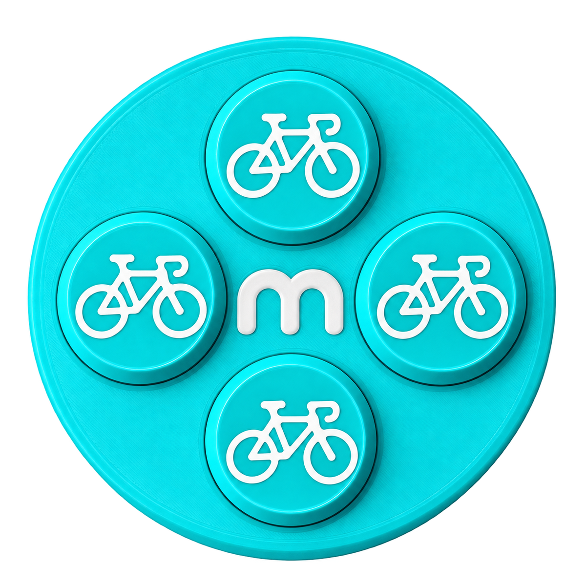 Cycling Race Number Magnets – Turquoise – Set of 8