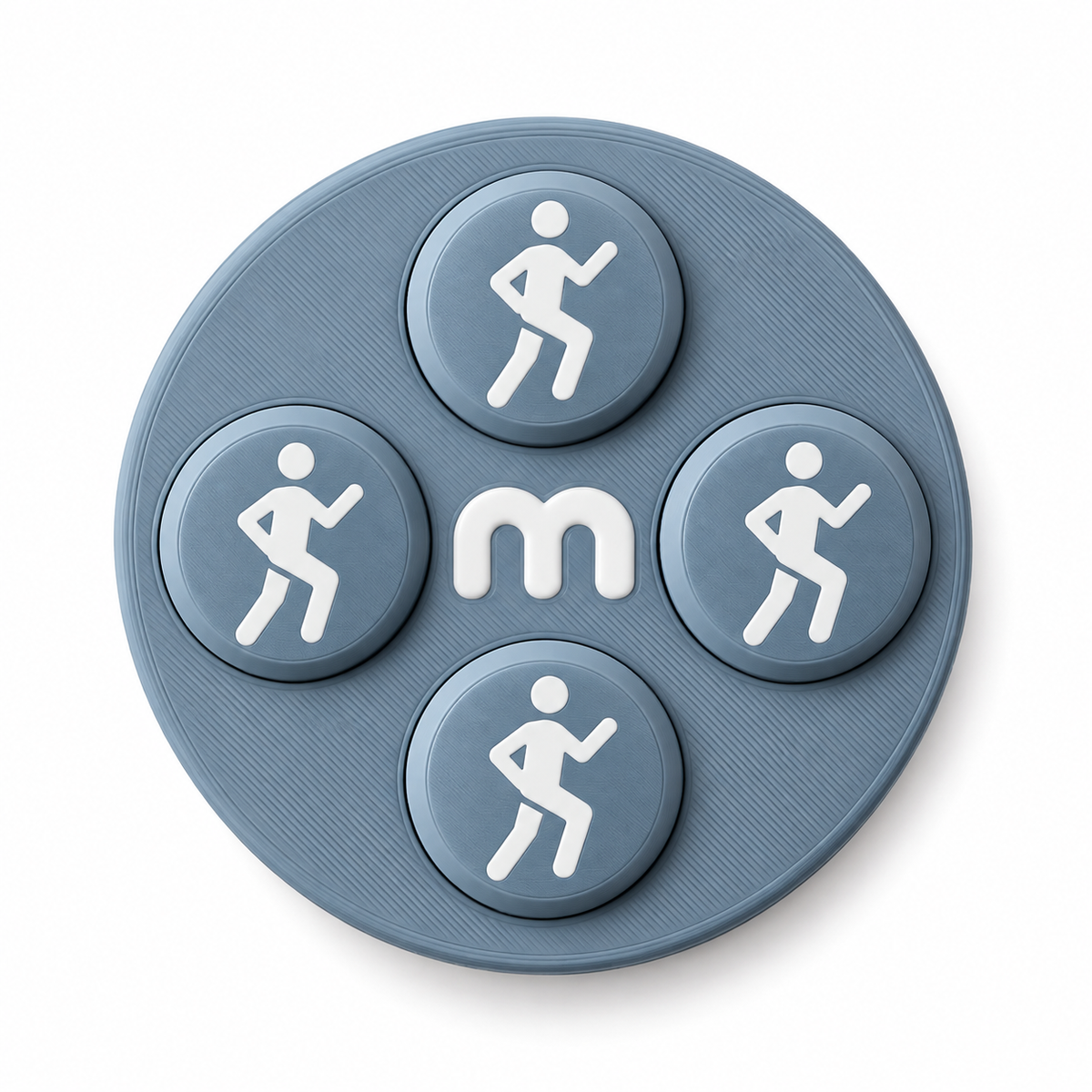 Startnummer Magneten Hardlopen – Steelgrey – Set van 8